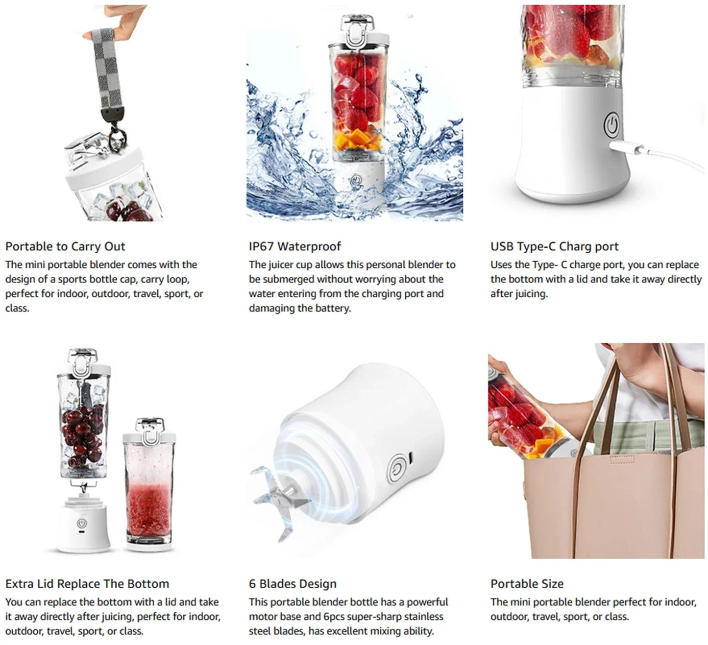 Blendease Pro 600ML PowerBlend Portable Blender